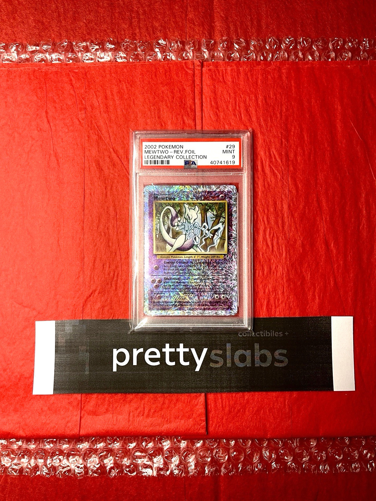 CLEAN 2002 POKEMON LEGENDARY COLLECTION #29 MEWTWO REVERSE FOIL PSA 9