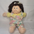Cabbage Patch Kids Dark Brown Yarn Hair Blue Eyes Single Tooth Doll 1980s Retro