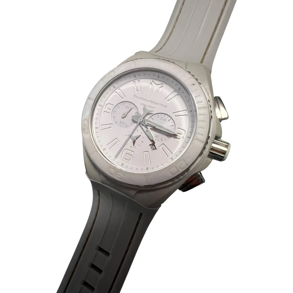 Часы унисекс Technomarine Cruise Vision II белый циферблат белые резиновые 113014 - Изображение 3 из 4