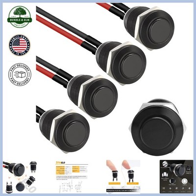 12mm Push Button Switch Set with Black Shell for Home and Vehicle Applications