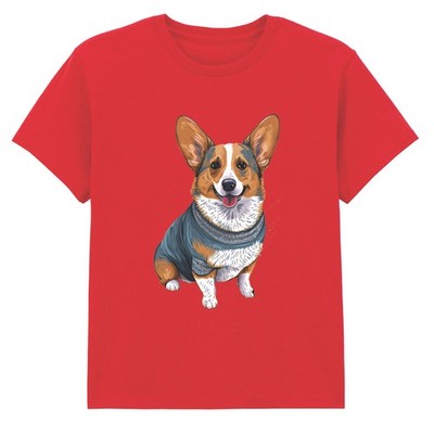 Corgi Hunde Tiere Kinder T-Shirt süß Haustier Grafik Tee