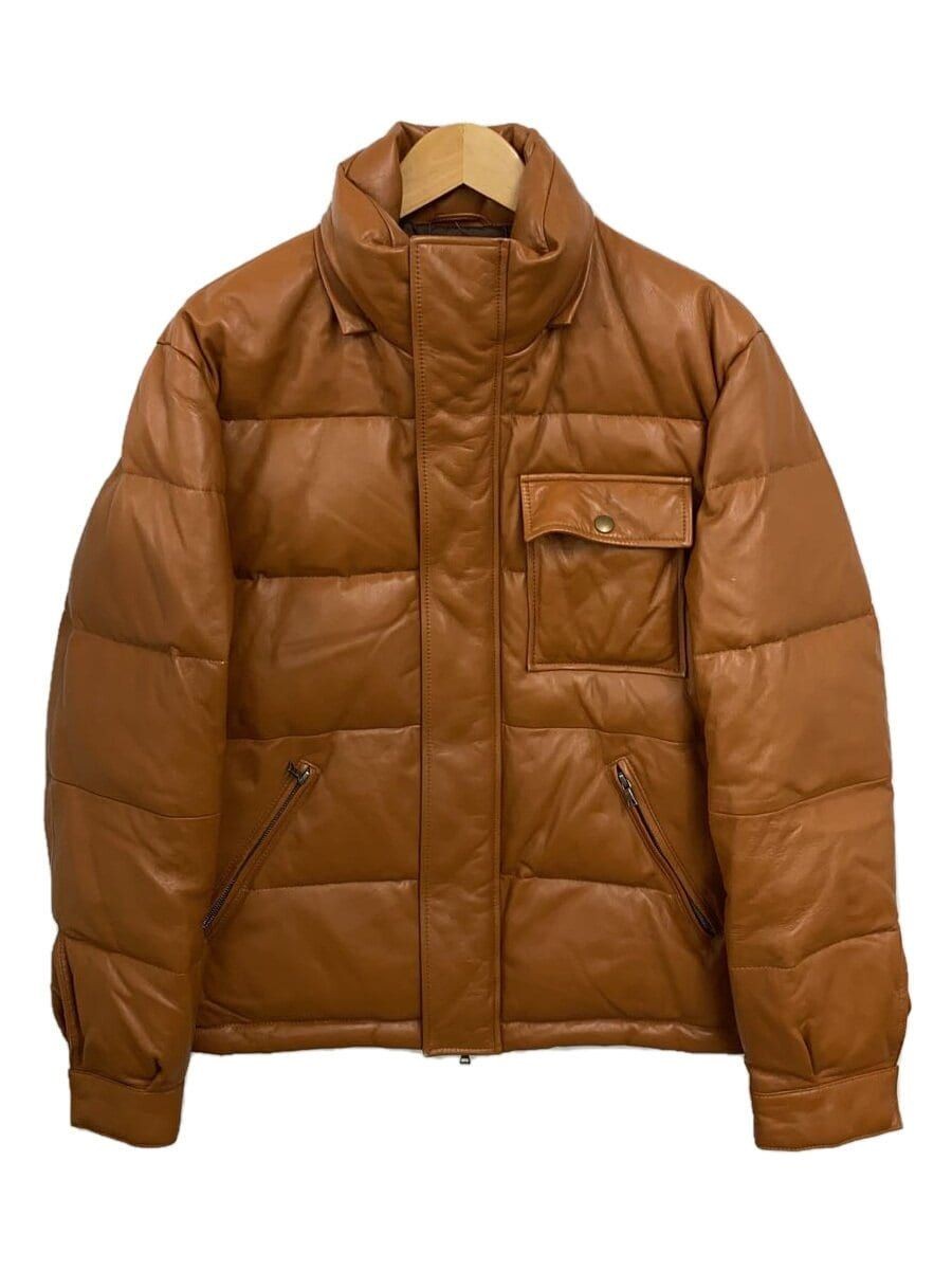 ジャケット・アウター Paul Smith Lamb Leather Down Jacket Paul Smith Down Jacket L Sheep Leather Brown PP-MN-68650