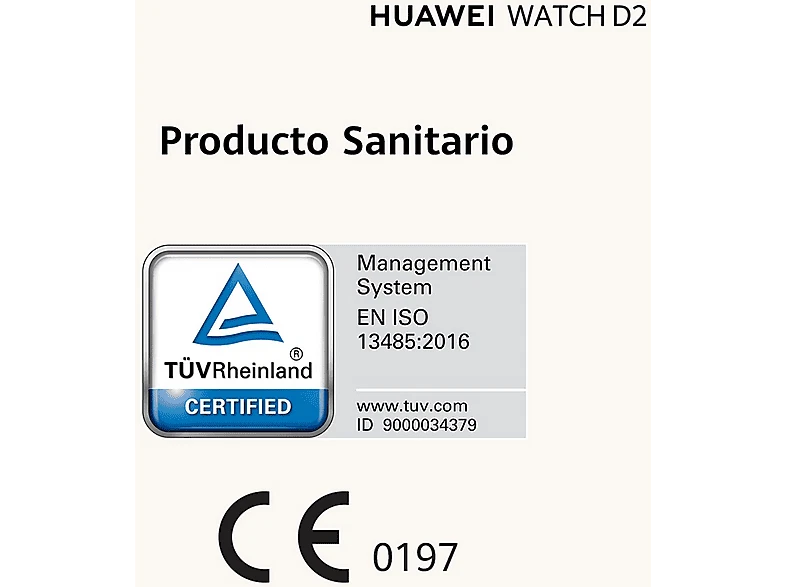 Smartwatch - Huawei Watch D2, 1.82" AMOLED, Monitorización Presión Arterial, 6 d - Imagen 3 de 4