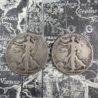1935 D & S Walking Liberty Halves Exact Coins Pictured -FV105