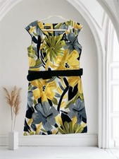 I.N. Studio Tropical Floral Sleeveless Sheath Dress Women’s Size 14 Petite