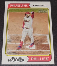 2023 Topps Heritage Bryce Harper Superfractor #17 card
