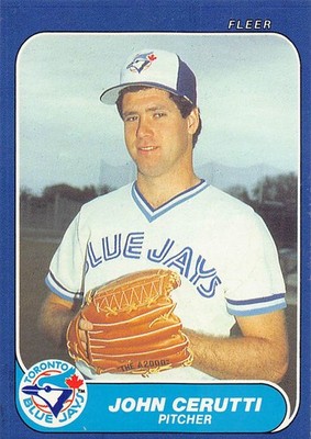 John Cerutti 1986 Fleer Update U-24  Toronto Blue Jays Rookie Baseball Card