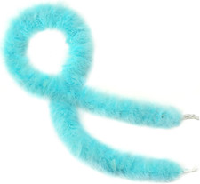 White Marabou Feather Boa - 22g 2 Yards Boas for Party Bulk Wedding Light Blue
