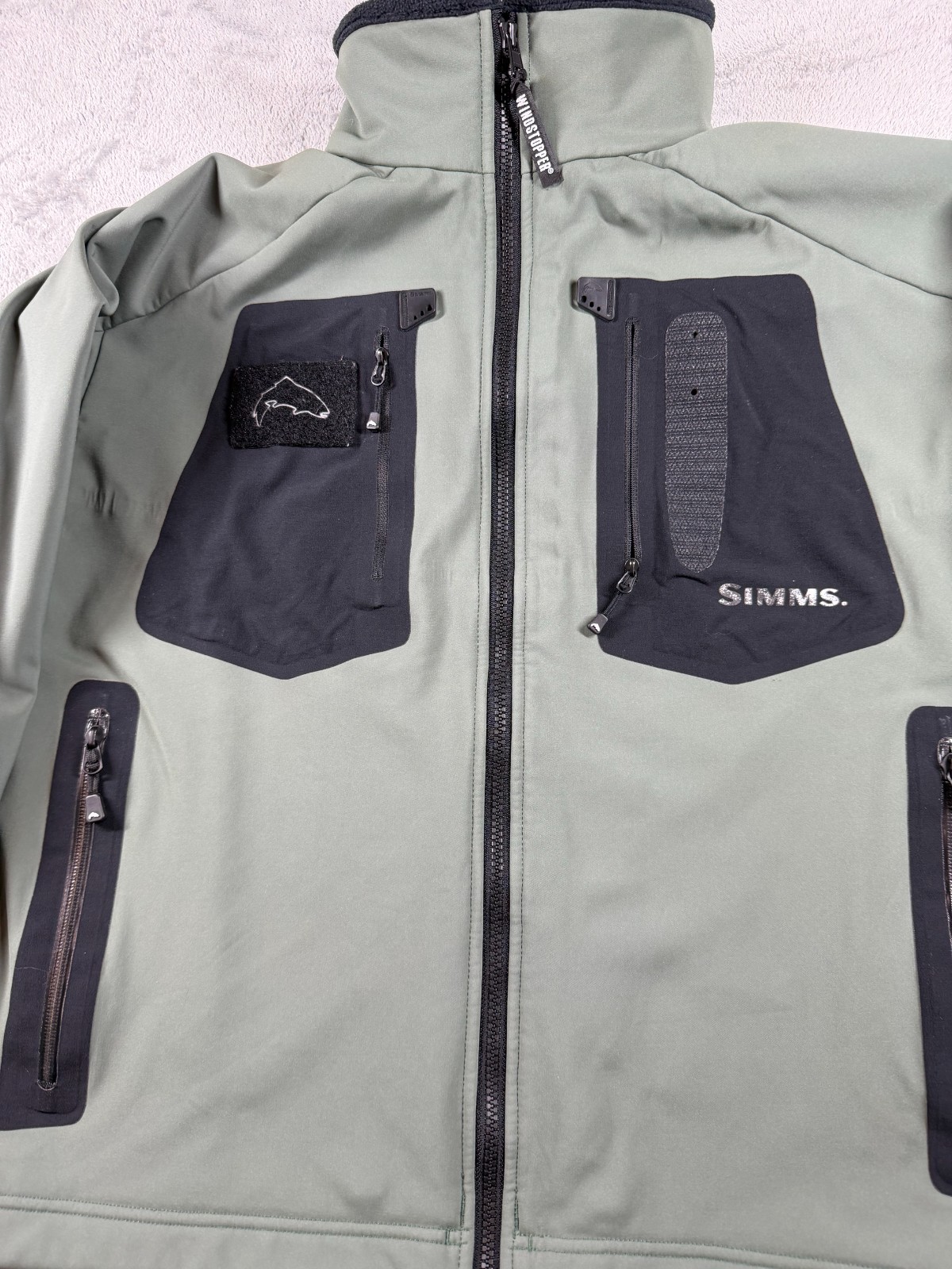 Simms WINDSTOPPER Softshell Jacket Mens Large Sag… - image 2