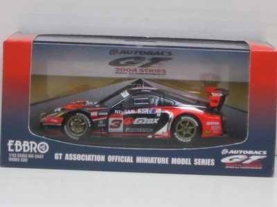 G'ZOX Hasemi Nissan Nismo Z Nr.3 JGTC 2004 in schwarz/rot Box Ebbro 574 1:43