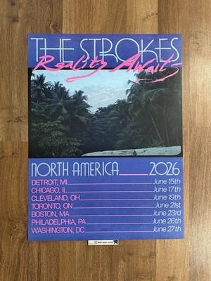 The Strokes Reality Awaits Tour 2026 VIP Poster Official 18x24 