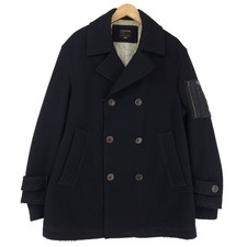 Vintage Energie Corto Pisello Cappotto Uomo Doppio Petto Stile Militare Gk3 Size