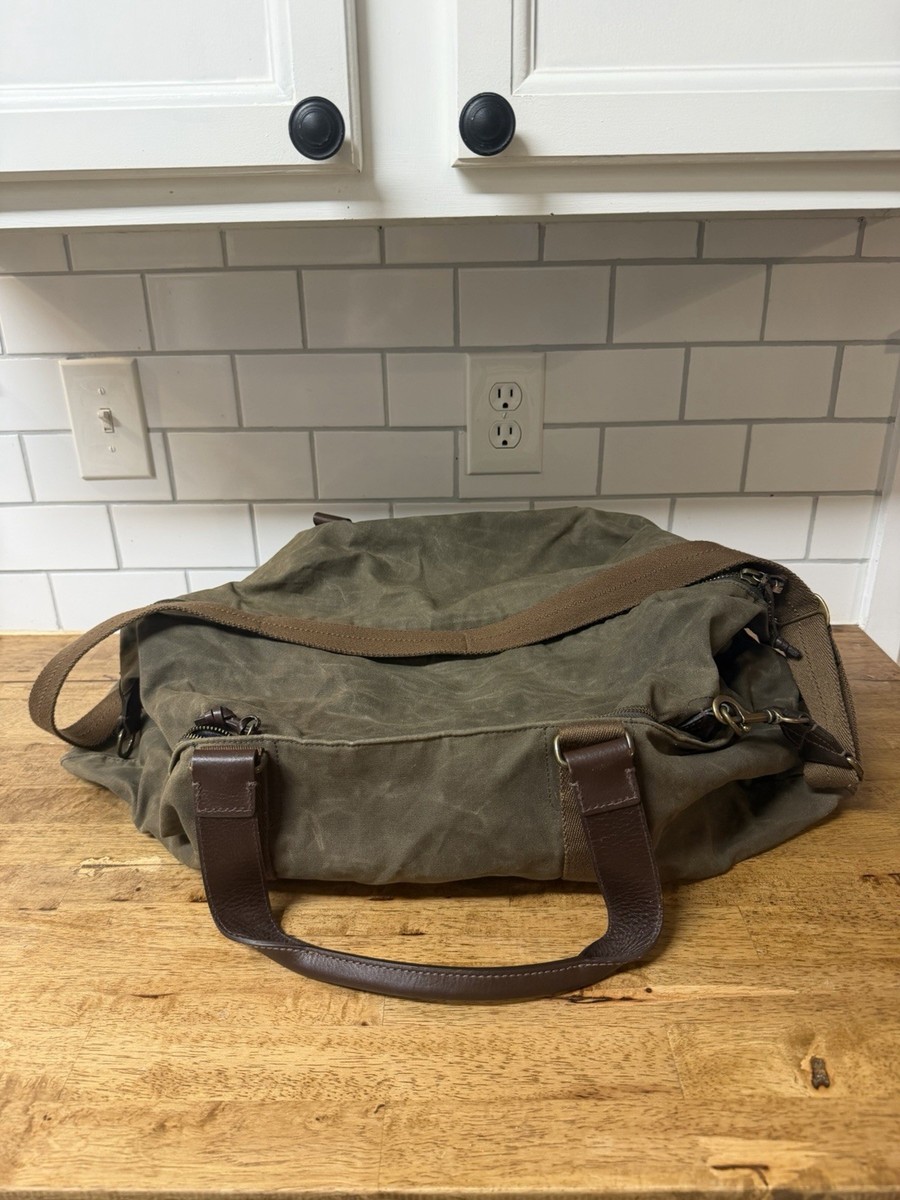 J. Crew Dry Goods Abingdon Weekender Duffel Bag Olive Green Canvas