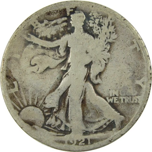 1921 Liberty Walking Silver Half Dollar AG About Good SKU:I24634