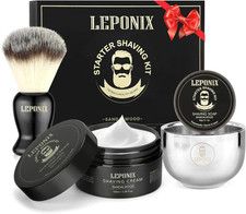 Shaving Kit for Men - Include Shaving Soap, Cream, Brush and Bowl - Gift Set for