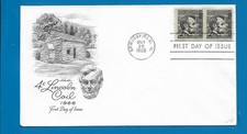 Scott 1303 Abraham Lincoln Coil Pair May 28, 1966 Aermaster FDC Lot5