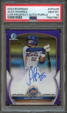 BB - 2023 - Bowman Chrome - Purple Ref - Alex Ramirez - #CPAAR -  PSA 10