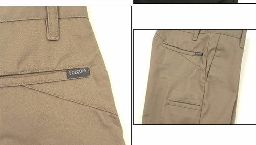 NEW Volcom sz 8S  8 Slim  youth boys khaki chino shorts Frickin Modern beige - Picture 2 of 2
