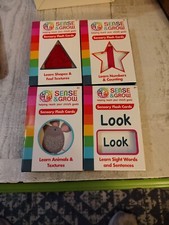 Sense  Grow Sensory Flash Cards 4 Packs Shapes, Counting, Animals, Words 