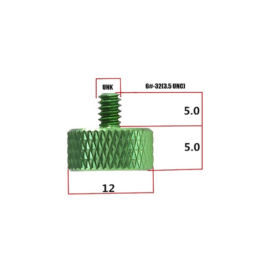 UNC 6#-32*5 Aluminium Alloy Flat Knurled Thumb Screws for PC Computer Case Bolts - Picture 2 of 7
