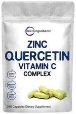 Quercetin with Vitamin C and Zinc Complete Immune Support Supplements 240 Caps