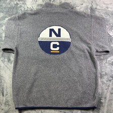 Vintage Nautica Competition 1/4 Zip Sweatshirt Men  s Large Gray Fleece Pullover