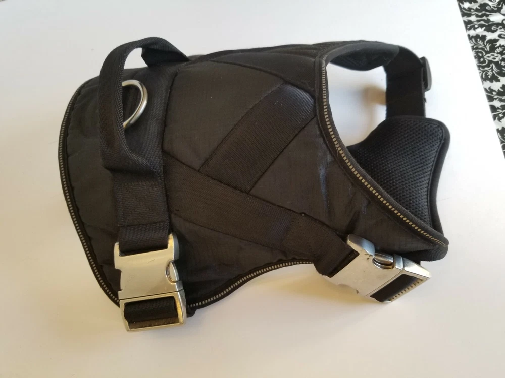 Dog Harness No Pull with Handle, Adj 24 to 36 chest  Vest Harness Black Lg (SU)