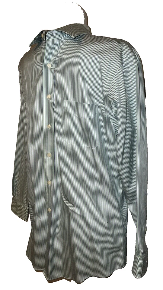 Camisa de vestir KIRKLAND Signature Top para hombre talla 16-33 algodón ajuste a medida sin hierro Foto 2 de 4