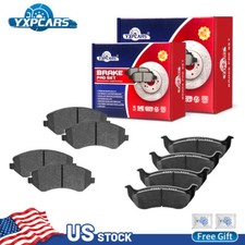 For 2003 2004 2005 2006 2007 Jeep Liberty Front & Rear Ceramic Brake Pads Set