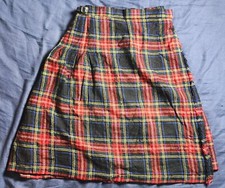 James Pringle Weavers Skirt Kilt Size 16 Color Red Plaid 100 Pure New Wool Kilt