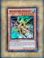 Yugioh Dragunity Arma Mystletainn SDDL-EN002 Super Rare 1st Ed LP
