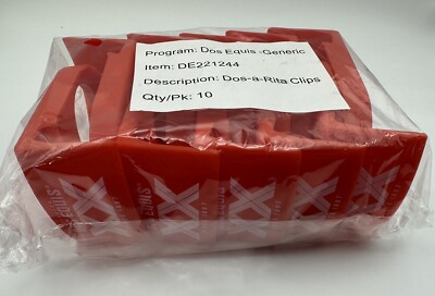 Dos Equis Lot Of 10 Dos-a-Rita clips New Red