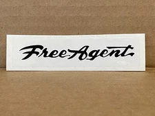 Free Agent Early Font Vintage Bmx Reproduced Sticker Black Small GT03286