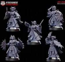 Kyoushuneko Miniatures Japanese Kabuki Dolls X10 28mm/32mm Scale -NO BASES-