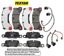 Front & Rear Brake Pad +Sensor OES for Porsche Panamera 4 / Base / Exec 3.0L