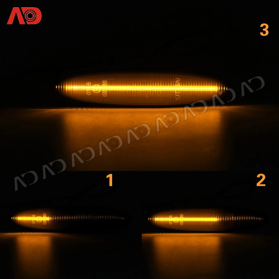 2X Luz de señalización lateral LED secuencial lente ahumada para Lexus IS250 IS350 SC430 E350 Foto 2 de 4