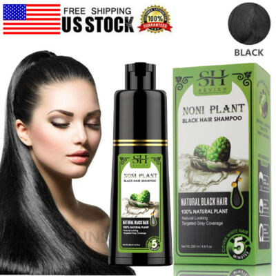 Permanent Black Hair Dye Shampoo Fast Hair Coloring Natural Argan Oil Hair Dying