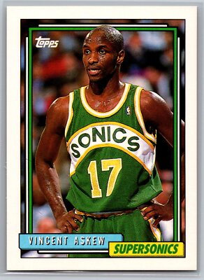 ツインカード アンゲセナーメン No.05 1992 Topps Basketball #251 Vincent Askew Seattle Supersonics | eBay