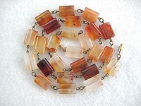 Beautiful Vintage Genuine Carnelian Linked Necklace 23 Beautiful Vintage Genuine Carnelian Linked Necklace 23