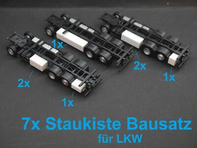 1:87 EM143 7x Staukiste Bausatz für LKW Chassis für Herpa Umbau Eigenbau