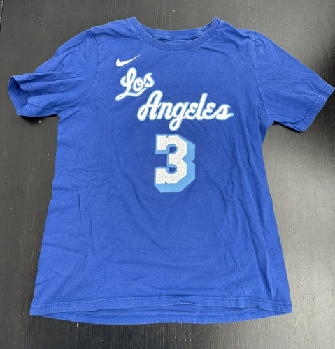 NIKE LAKERS ANTHONY DAVIS #3 T-SHIRT * Youth L (14-16) * Blue * NBA