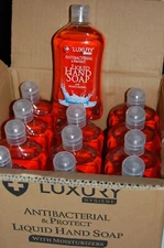 Case Lot of 12 LUXURY HYGIENE & PROTECT Liquid Hand Soap w/MOISTURIZERS 16.9oz