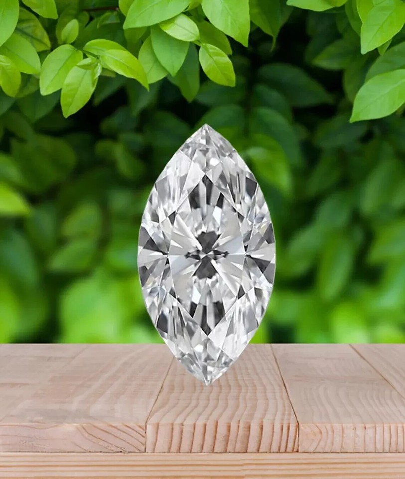 CERTIFIED 2.24 Ct MAQUISE SHAPE G Color VVS2 Clarity LAB GROWN Diamond