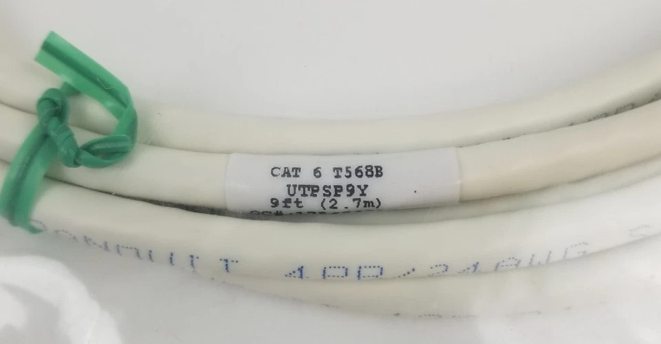 5 Panduit UTPSP9Y Category 6 RJ45 Ethernet Patch Cords Booted 9ft TangleFree NEW - Image 4 of 4