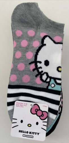 Hello Kitty Women's No-Show Socks - 5 Pairs (Shoe Size 4-10) *BRAND NEW W/ TAGS*