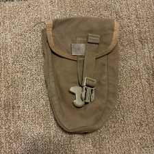 USMC MOLLE Entrenching Shovel E-Tool Carrier Cover Pouch Coyote Brown Read Des!