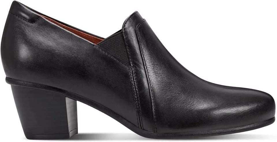 Zapatos de vestir Cobb Hill Winny para mujer sin cordones de cuero negro tacón de 2" Foto 2 de 4