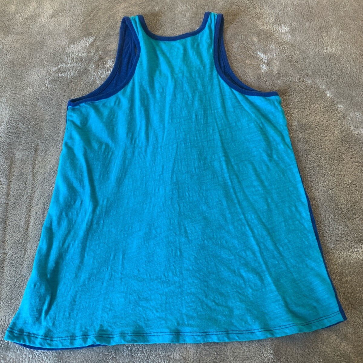 blue leopard print tank top