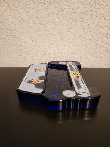 VINTAGE JOE THE CAMEL WIDE-1 CAR DOUBLE-SIDED COBALT BLUE GLASS ASHTRAY - Picture 3 of 4