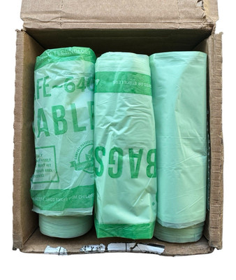 Stout E2430E85 Eco Safe 6400 Compostable Bags - 24 x 30 - 13 Gallon - 45 Count